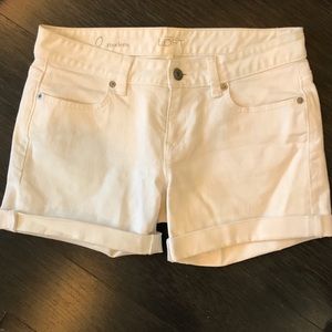 Loft white denim shorts